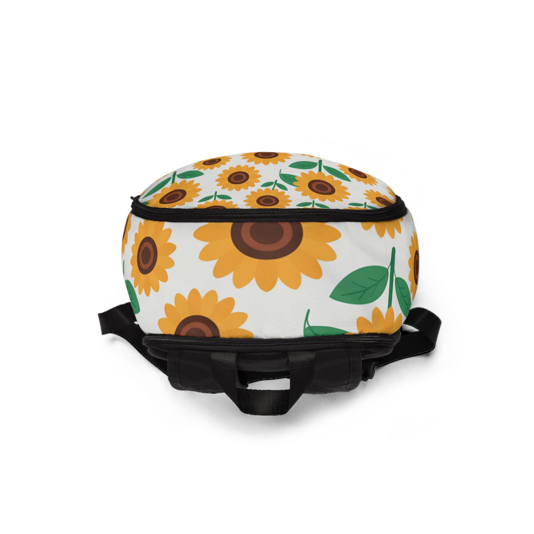 Sunflower Art Unisex Fabric Backpack, Floral School Bag, Eco-Friendly Tote, Great for Travel, Gift for Students and Nature Lovers