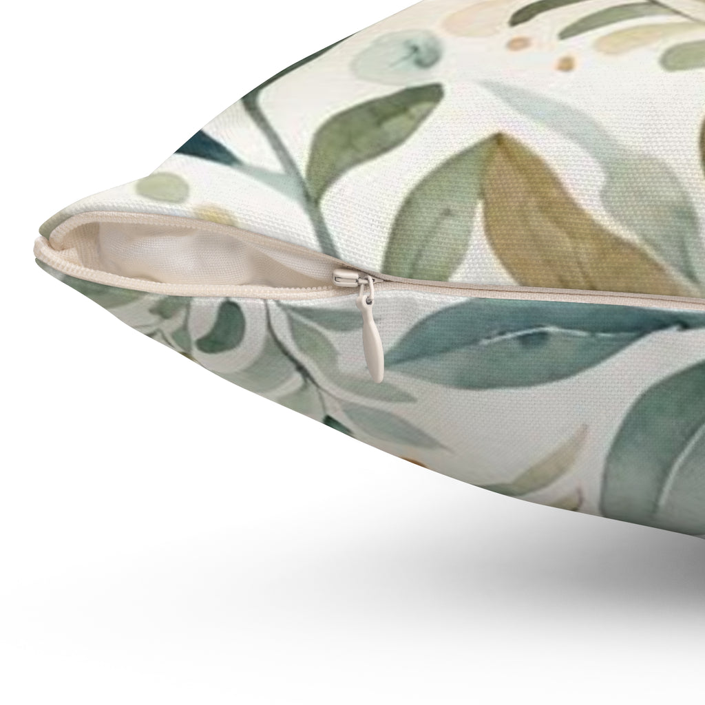 Square Pillow Leaf Pattern Design