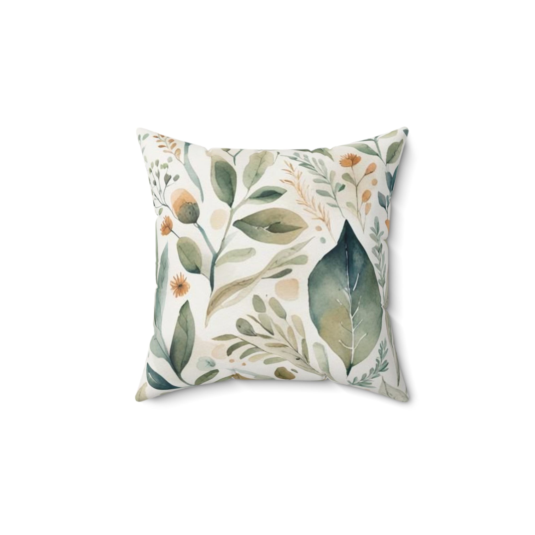 Square Pillow Leaf Pattern Design
