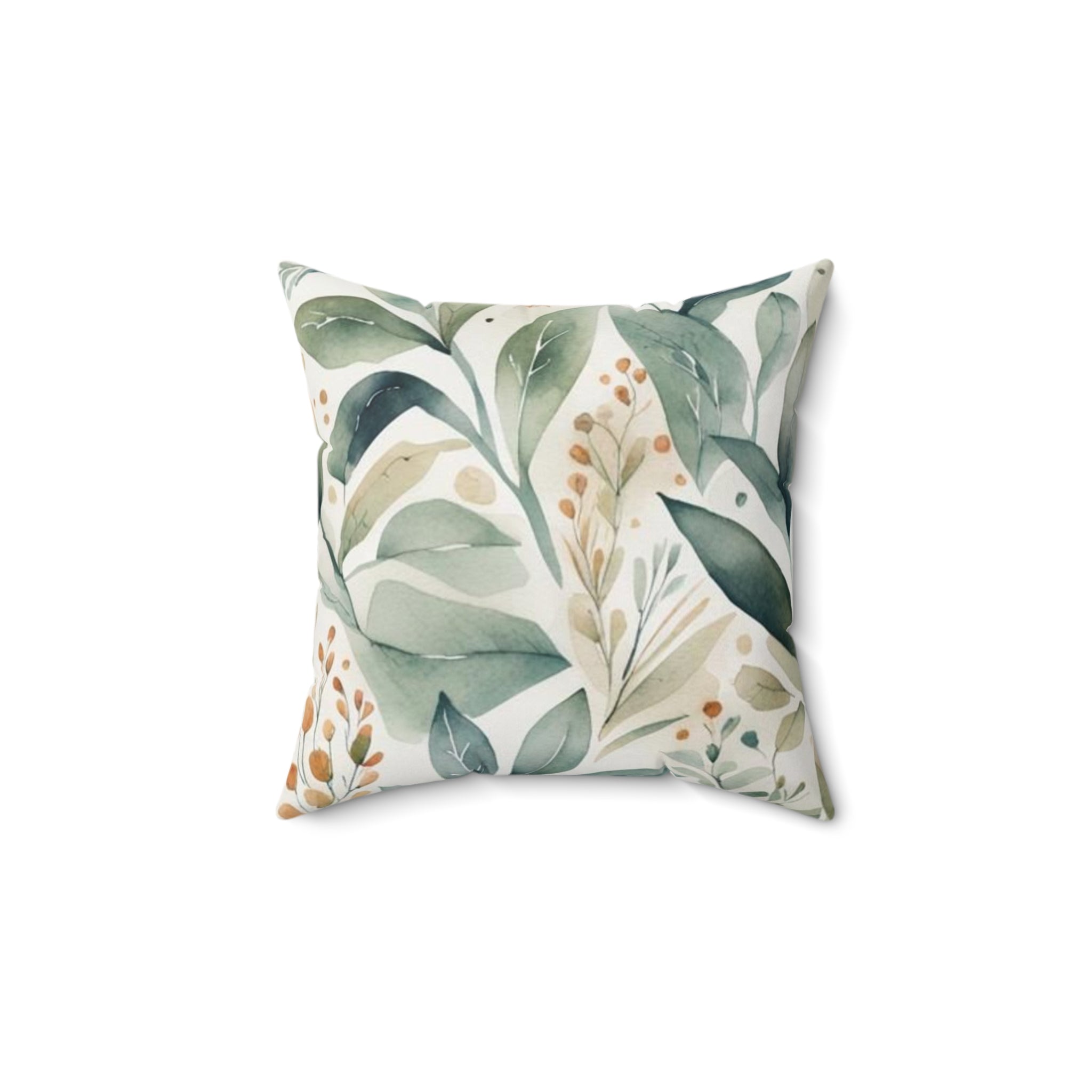 Square Pillow Leaf Pattern Design