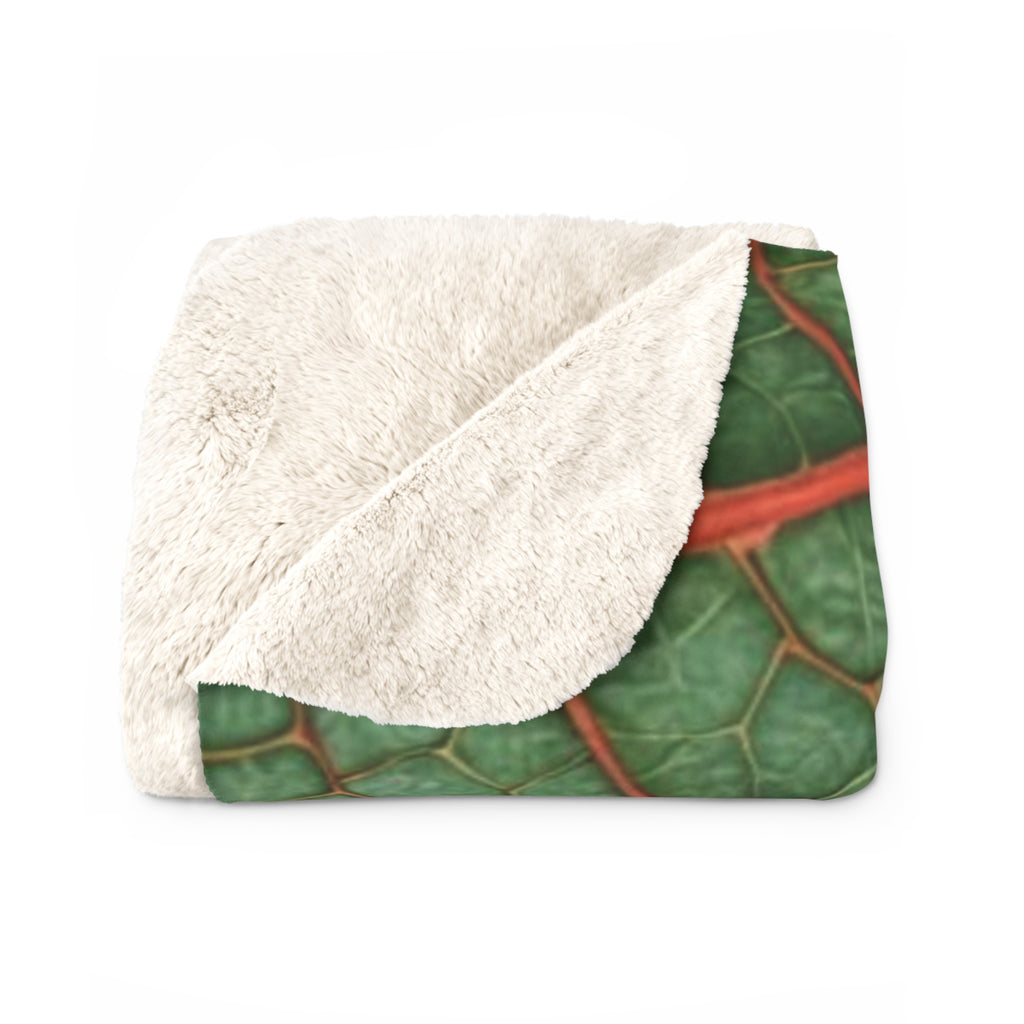 Leaf Sherpa Fleece Blanket